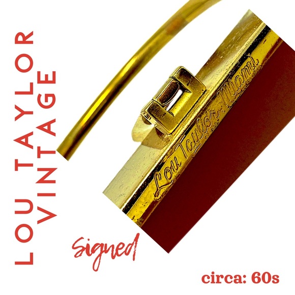 Vintage LOU TAYLOR Chrome Box Bag, circa 60sππ½ - Picture 9 of 12